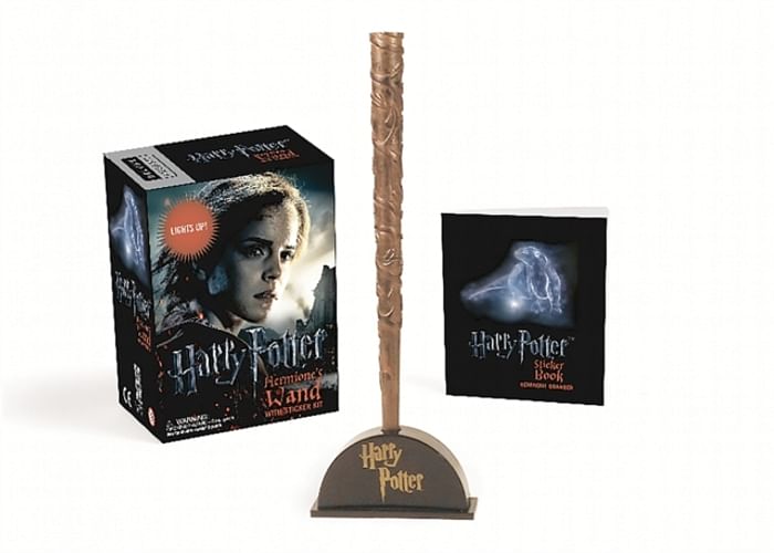 Samolepky a svítící hůlka Hermiony Grangerové