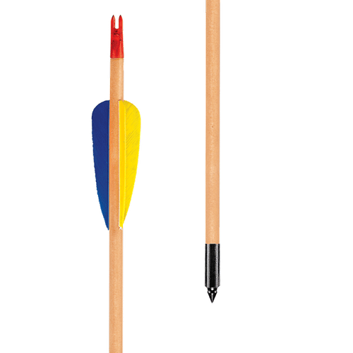 Levně Šíp dřevěný EK-Archery, péřové letky 80 cm