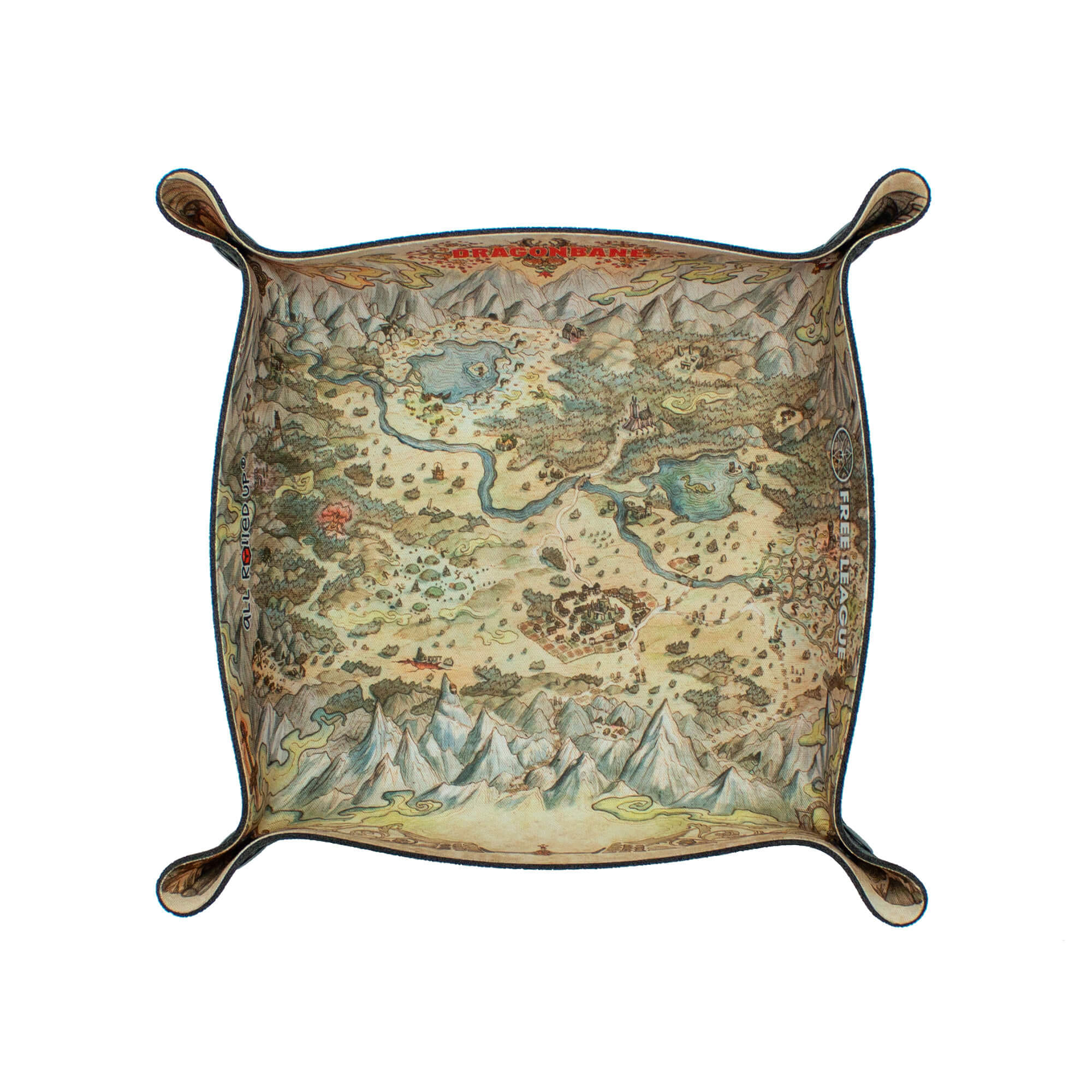 Skladacia podložka na hádzanie kociek Dragonbane - Misty Vale