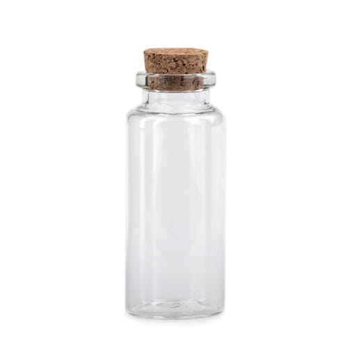 Levně Skleněná lahvička s korkem, 35 ml