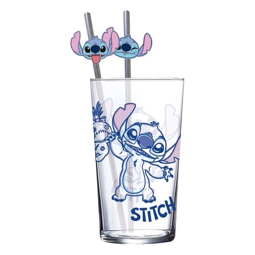 Levně Sklenice s brčky Lilo & Stitch