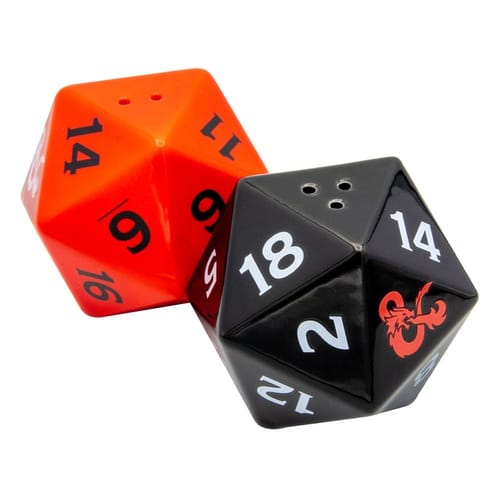 Levně Solnička a pepřenka Dungeons and Dragons - 3D kostky