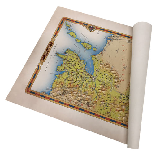 Sommerlund - mapa na plátne Sommerlund - mapa na plátne