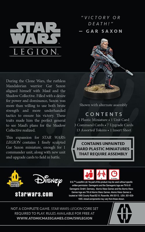 Obrázok Star Wars: Legion - Gar Saxon Commander Expansion