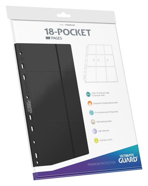 Levně Stránky pro karetní album 10ks - 18 pocket, barva bílá