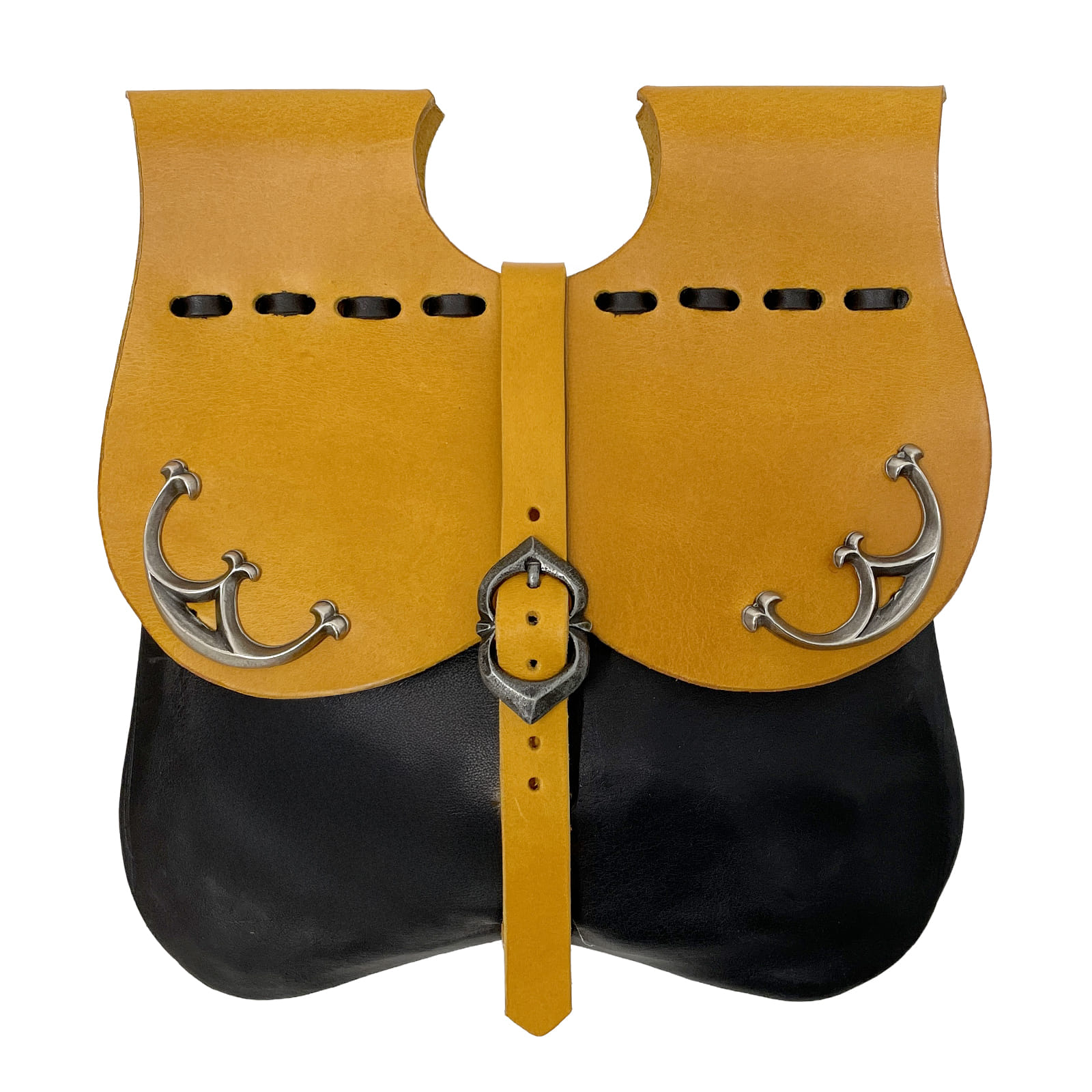 Stredoveká taška s kovaním - žltá