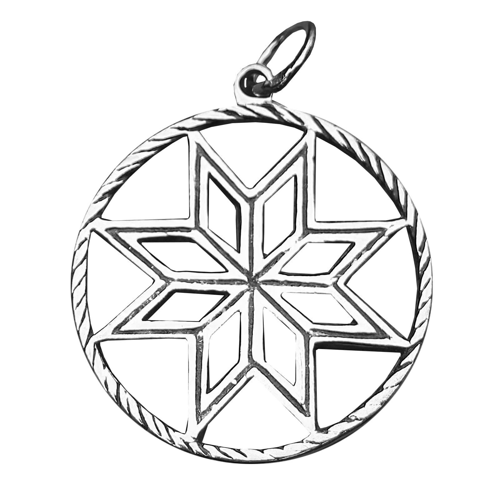 Strieborný prívesok Slovanský Alatyr - Hviezda Roda