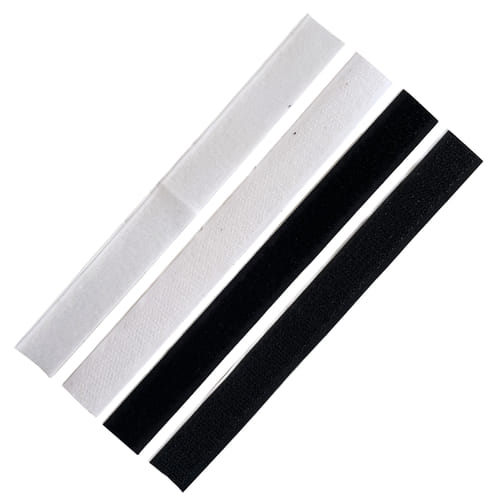 Levně Samolepící suchý zip 20 cm, barva bílá