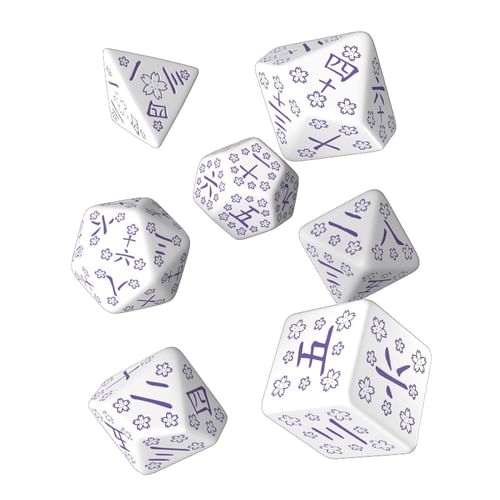 Súprava kociek Japanese Dice Set (bielo-fialová) Súprava kociek Japanese Dice Set (bielo-fialová)