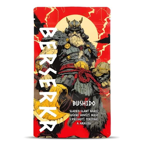 Levně Sušené maso Berserkr - Bushido (Teriyaki & arašídy), 25g