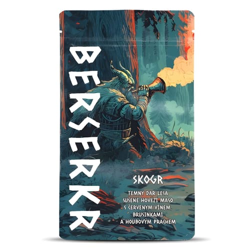 Levně Sušené maso Berserkr - Skogr (Lesní směs koření), 25g