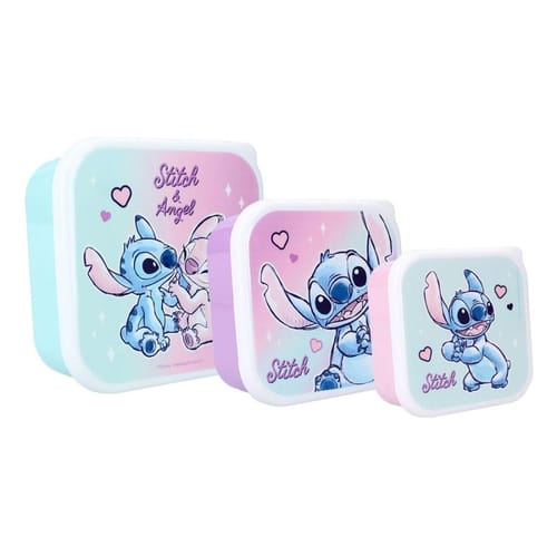Levně Svačinový box Lilo & Stitch - Stitch a Angel (3 ks)
