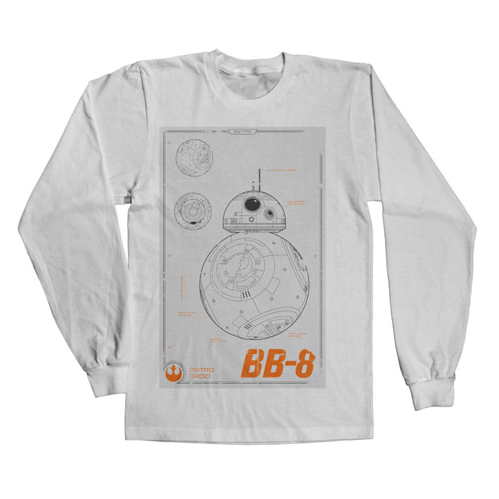 Tričko s dlouhými rukávy Star Wars - BB-8 Blueprint 2