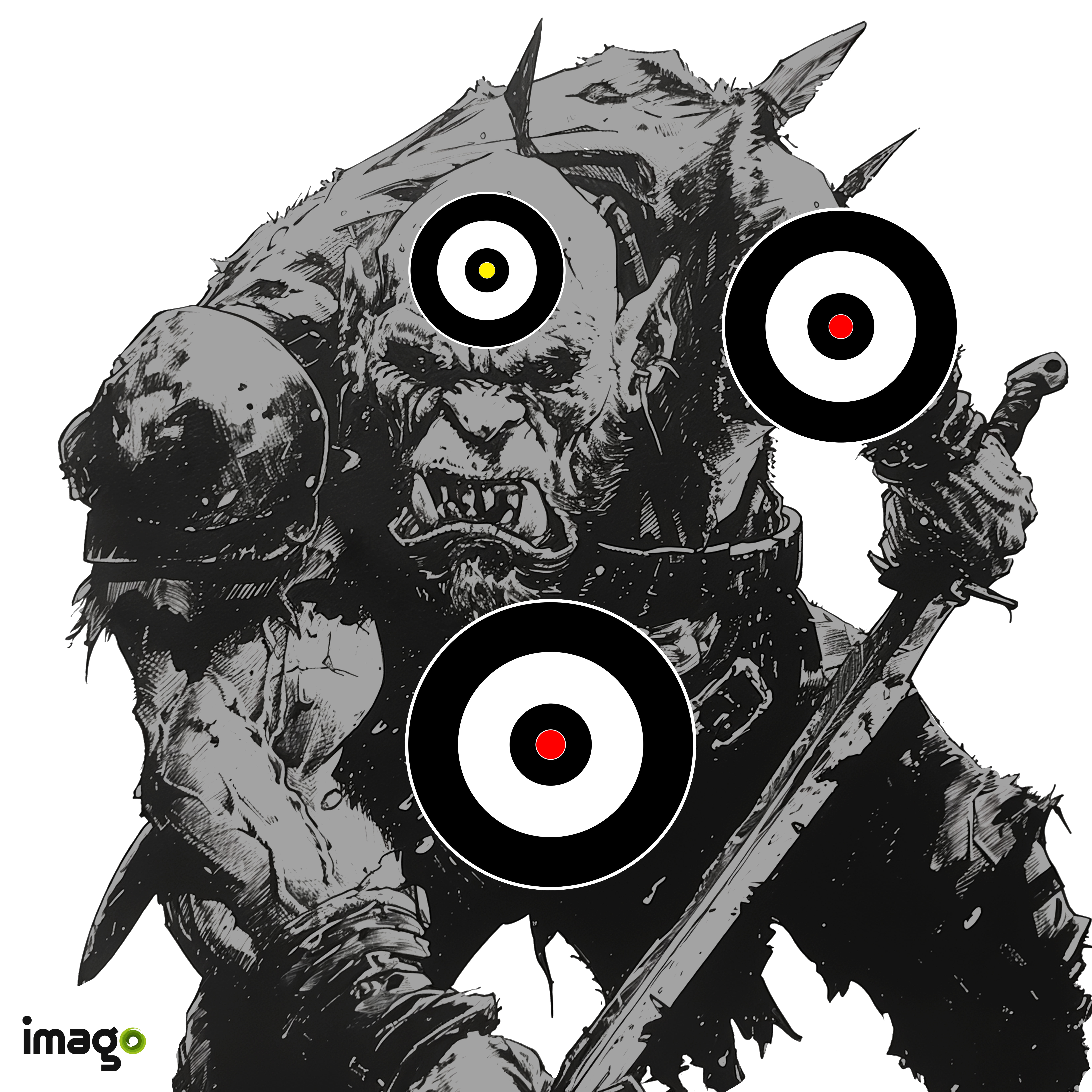 Terč papierový - Ork