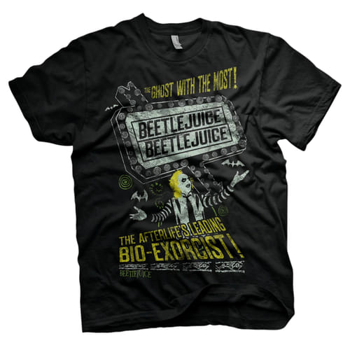 Tričko Beetlejuice - The Afterlife s Leading Bio-Exorcist, velikost M
