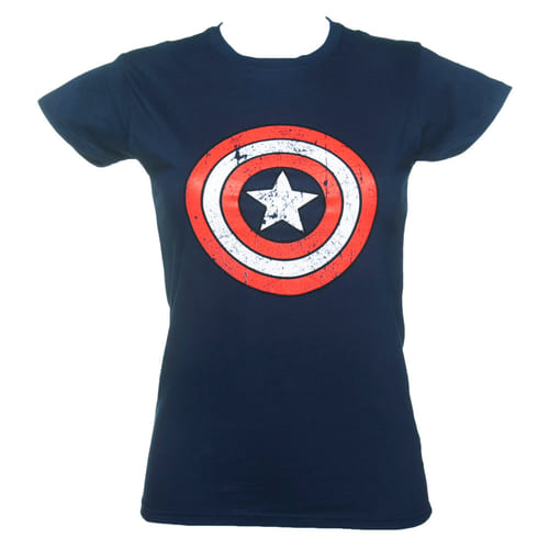 Tričko Captain America´s Shield Distressed - dámske Tričko Captain America´s Shield Distressed - dámske