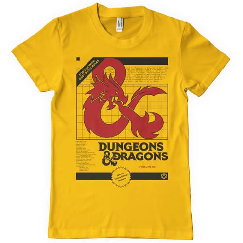 Tričko Dungeons & Dragons - 3 Volume Set, žluté, velikost L