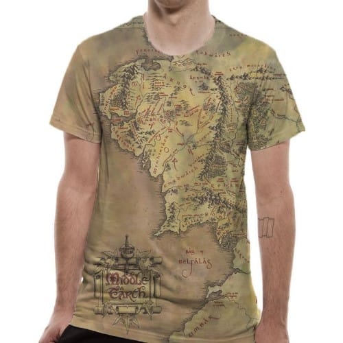 Tričko Pán prsteňov - Mapa Stredozeme Tričko Pán prsteňov - Mapa Stredozeme