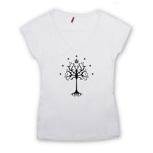 Tričko s gondorským stromem - dámské (bílé)