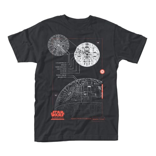 Tričko Star Wars: Rogue One - Blue Print Death Star Tričko Star Wars: Rogue One - Blue Print Death Star