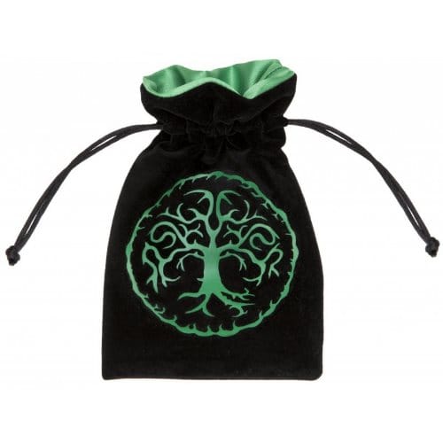 Vrecko na kocky Forest Black & green Velour