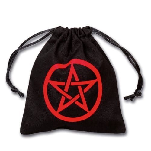 Vrecko na kocky s pentagramom čierny Vrecko na kocky s pentagramom čierny