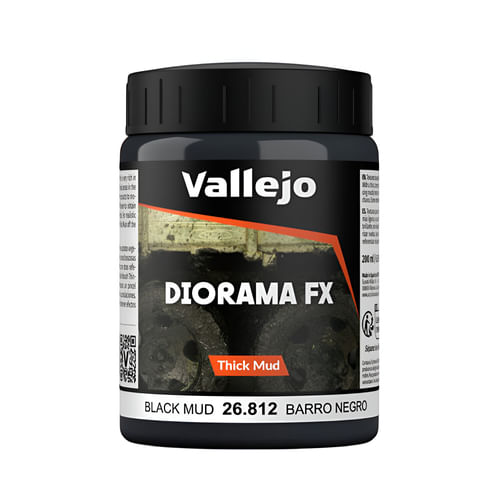 Vallejo: Diorama Effects - Black Thick Mud Vallejo: Diorama Effects - Black Thick Mud