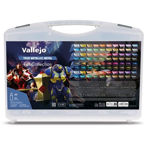 Vallejo: True Metallic Metal - Color Case (80x 18ml + 2x štetce a 2x figúrka) Vallejo: True Metallic Metal - Color Case (80x 18ml + 2x štetce a 2x figúrka)