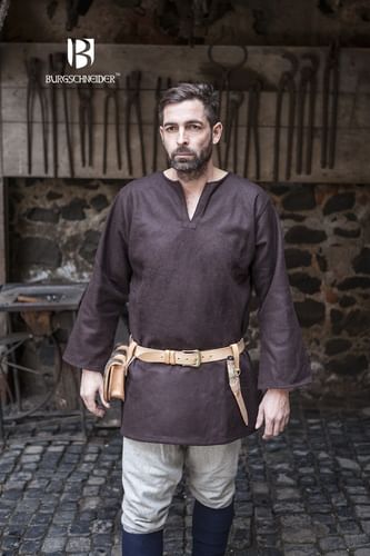 Vlněná tunika Lodin - hnědá Vlněná tunika Lodin - hnědá