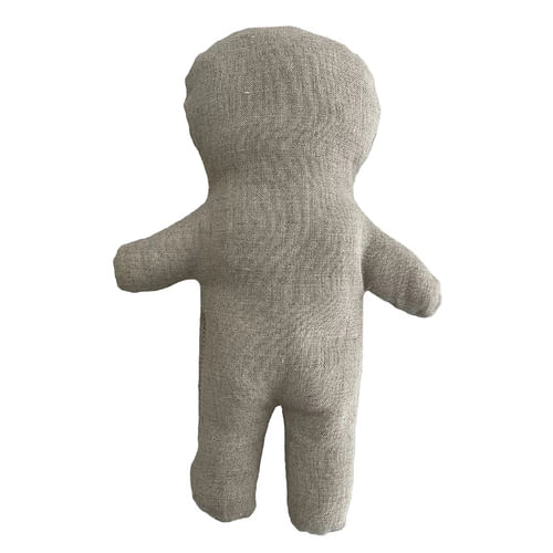 Voodoo bábika - Ľanová, šedá Voodoo bábika - Ľanová, šedá