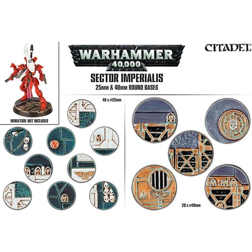 Warhammer 40000: Sector Imperialis - 25mm & 40mm Round Bases Warhammer 40000: Sector Imperialis - 25mm & 40mm Round Bases