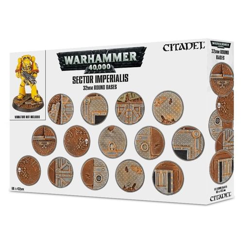 Warhammer 40000: Sector Imperialis kulaté podstavce 32mm Warhammer 40000: Sector Imperialis kulaté podstavce 32mm