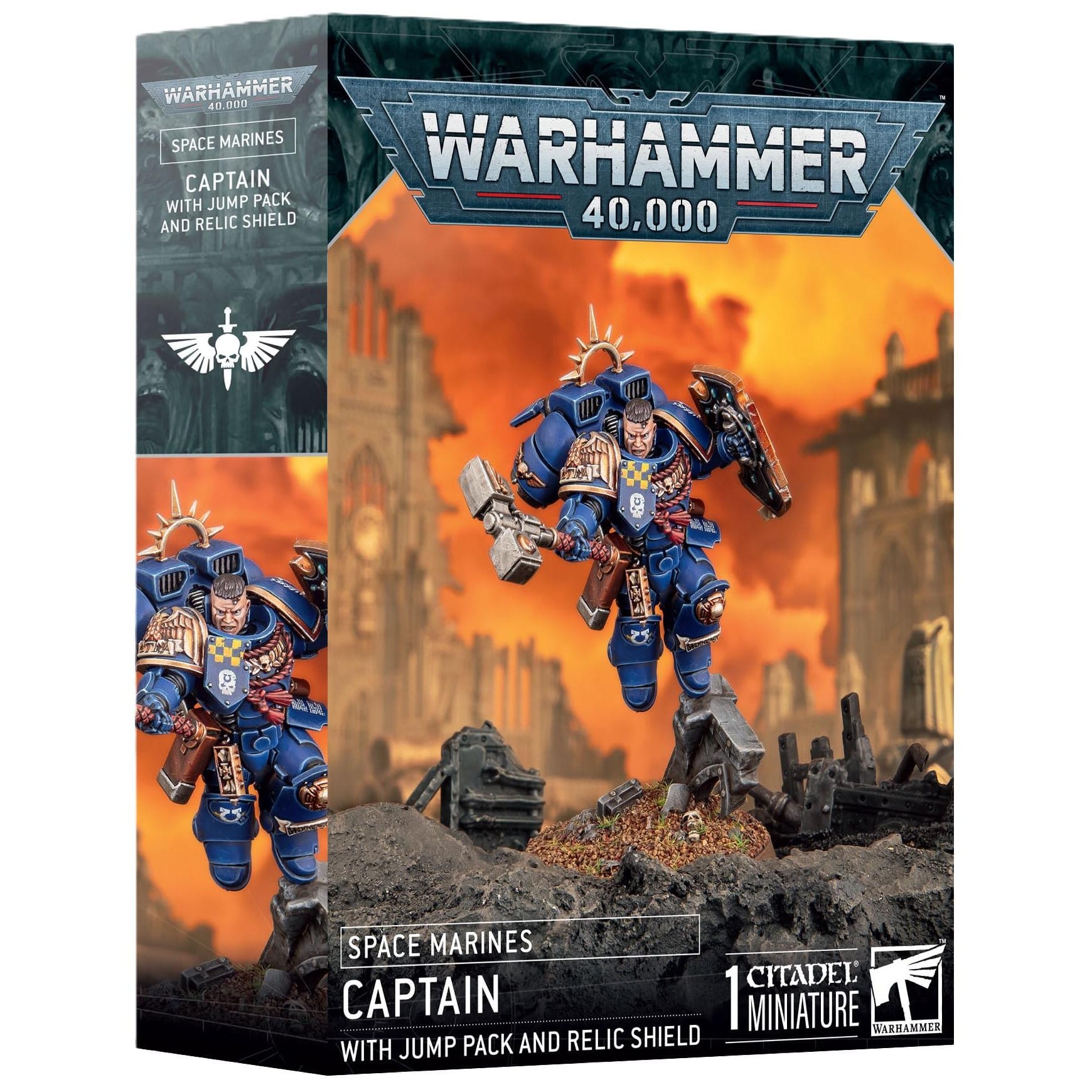 Warhammer 40000: Space Marines Captain with Jump Pack & Relic Shield