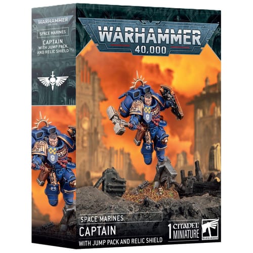 Levně Warhammer 40000: Space Marines Captain with Jump Pack & Relic Shield