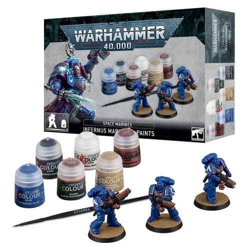 Levně Warhammer 40000: Space Marines - Infernus Marines + Paints Set