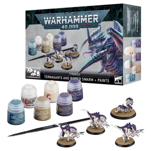 Levně Warhammer 40000: Tyranids - Termagants and Ripper Swarm + Paints Set