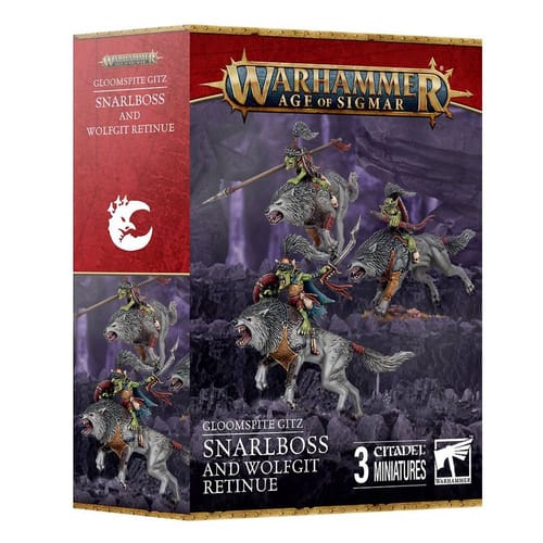 Warhammer Age of Sigmar: Gloomspite Gitz - Snarlboss & Wolfgit Retinue Warhammer Age of Sigmar: Gloomspite Gitz - Snarlboss & Wolfgit Retinue