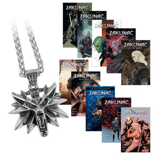 Zaklínač komiks - komplet 6 knih s vlčím amuletem Zaklínač komiks - komplet 6 knih s vlčím amuletem