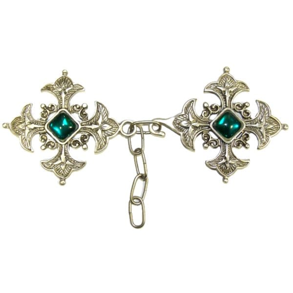Spona na plášti kríža s kamienkami