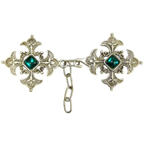 Zapínanie na plášť kríža s kamienkami Zapínanie na plášť kríža s kamienkami