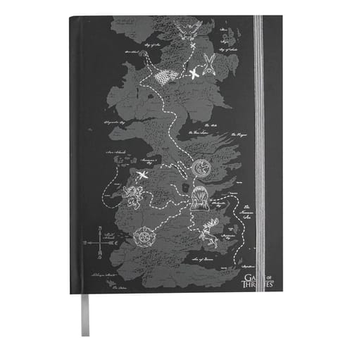 Levně Zápisník Game of Thrones - Západozemí, s mapou
