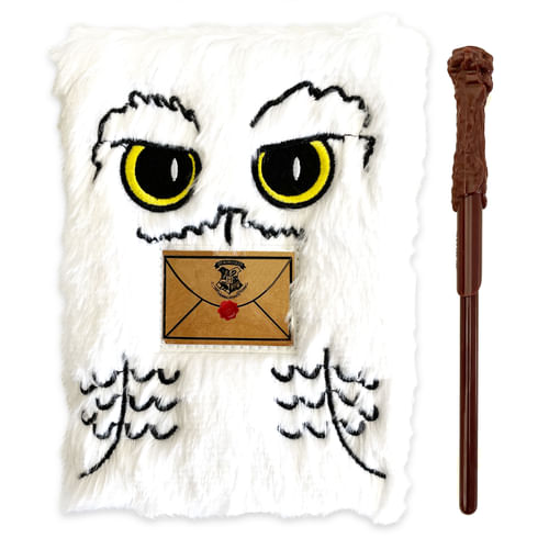 Zápisník Harry Potter - Plyšová Hedviga s perom Zápisník Harry Potter - Plyšová Hedviga s perom