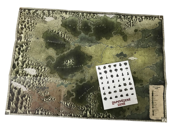 sada Zapovedané krajiny - mapa a nálepky sada Zapovedané krajiny - mapa a nálepky