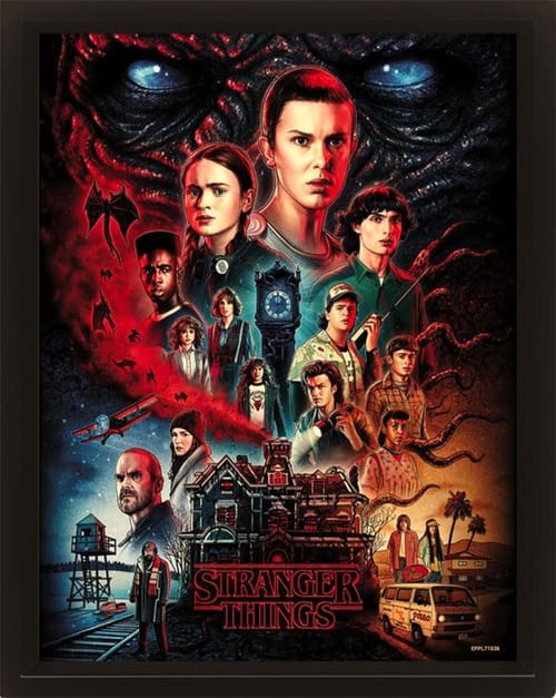 Zarámovaný obraz Stranger Things 4 - Vecna 3D