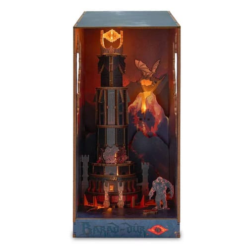 Levně Zarážka na knihy Pán prstenů - Barad-Dûr (svítící stavebnice)