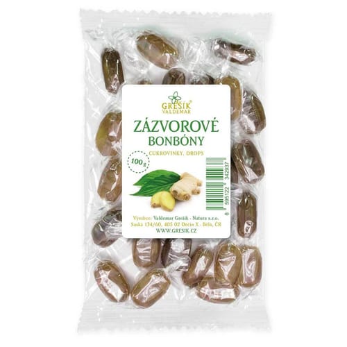 Zázvorové cukríky (balenie) Zázvorové cukríky (balenie)