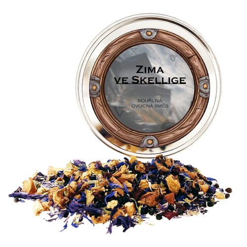 Zima v Skellige - Búrlivá ovocná zmes v plechovej krabičke Zima v Skellige - Búrlivá ovocná zmes v plechovej krabičke