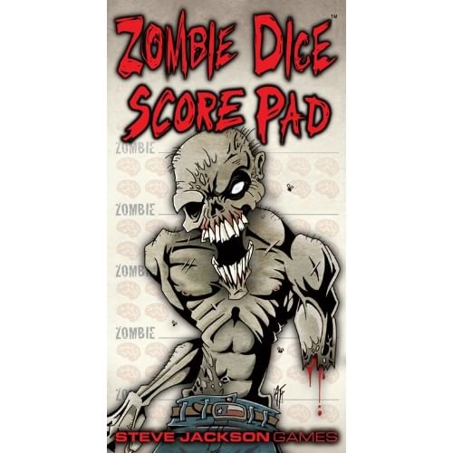 Zombie Dice Score Pad Zombie Dice Score Pad
